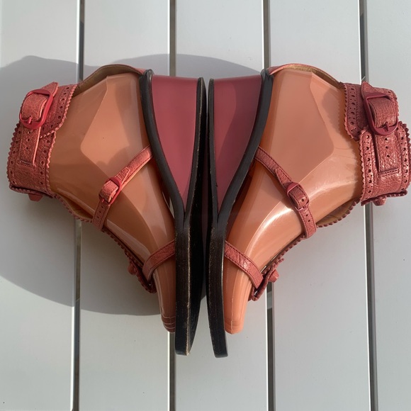 Balenciaga pink leather wedge sandals size 5.5-6 ( European 36) - Picture 9 of 16